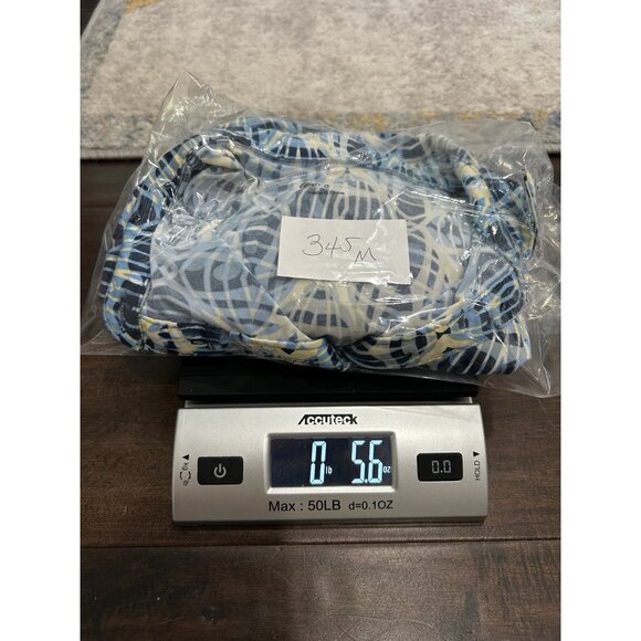 Swing Womens Blue Geometric Short Sleeve Button-Up Shirt Size S Lightweight Casu - Picture 9 of 9